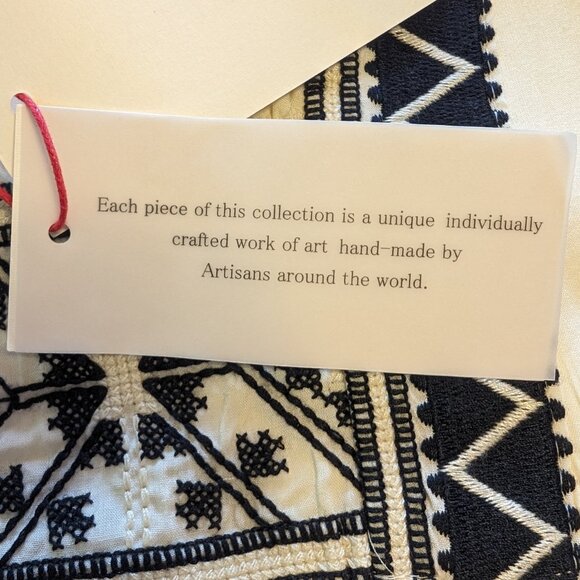 SOLITAIRE NWT Hand Made blouse top Sz S EMBROIDERY lace RUFFLE cuffs BOHO CHIC - Picture 12 of 14